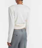 Magda Butrym Cropped cotton-blend jersey top