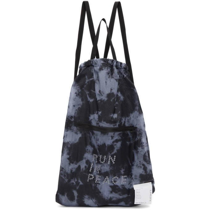 Photo: Satisfy Blue and Black Tie-Dye The Gym Bag Backpack