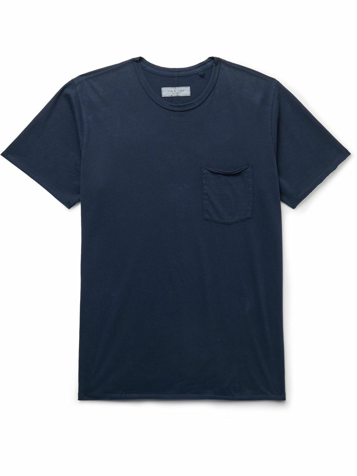 Photo: Rag & Bone - Miles Cotton-Jersey T-Shirt - Blue