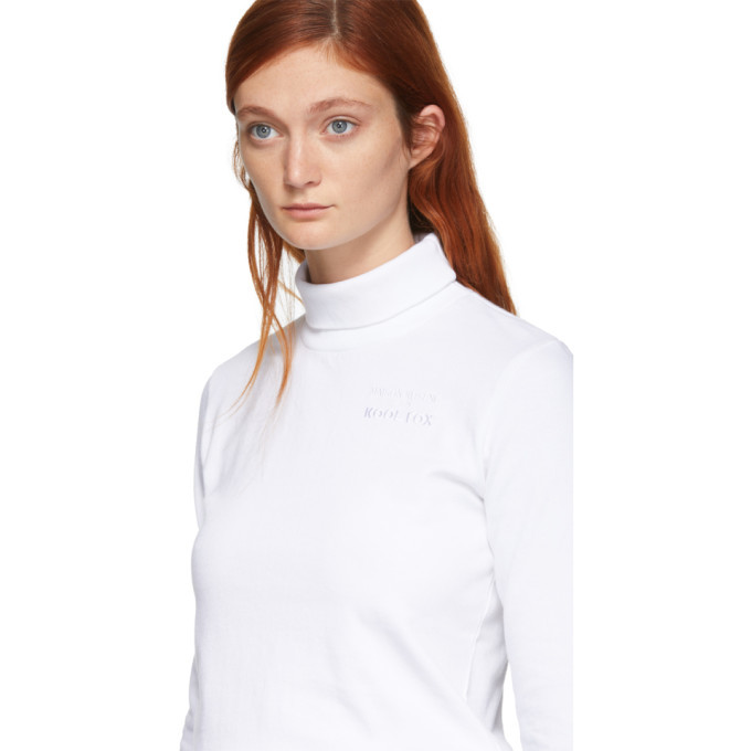 Maison Kitsune White Kool Fox Turtleneck Maison Kitsune