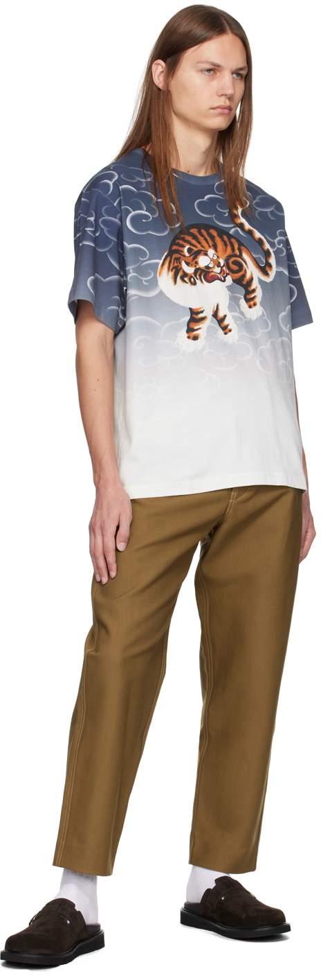 Kenzo Blue Kenzo Paris Cloud Tiger T-Shirt