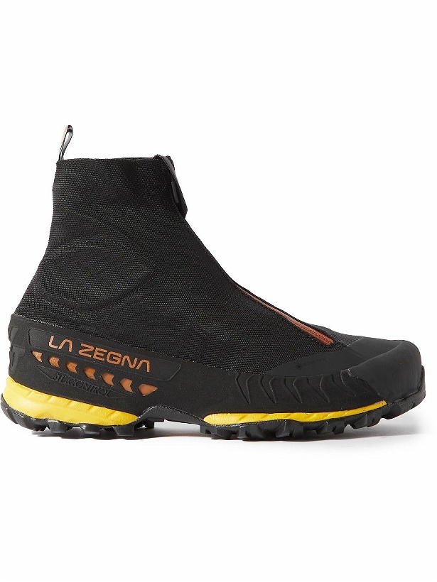 Photo: Zegna - Rubber-Trimmed Mesh Boots - Black