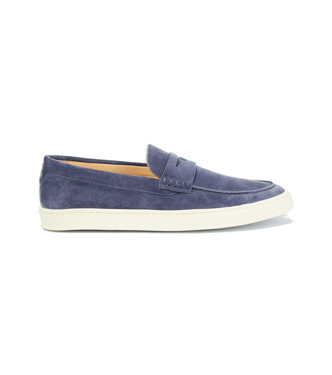 Brunello Cucinelli Men's Suede Loafers Black