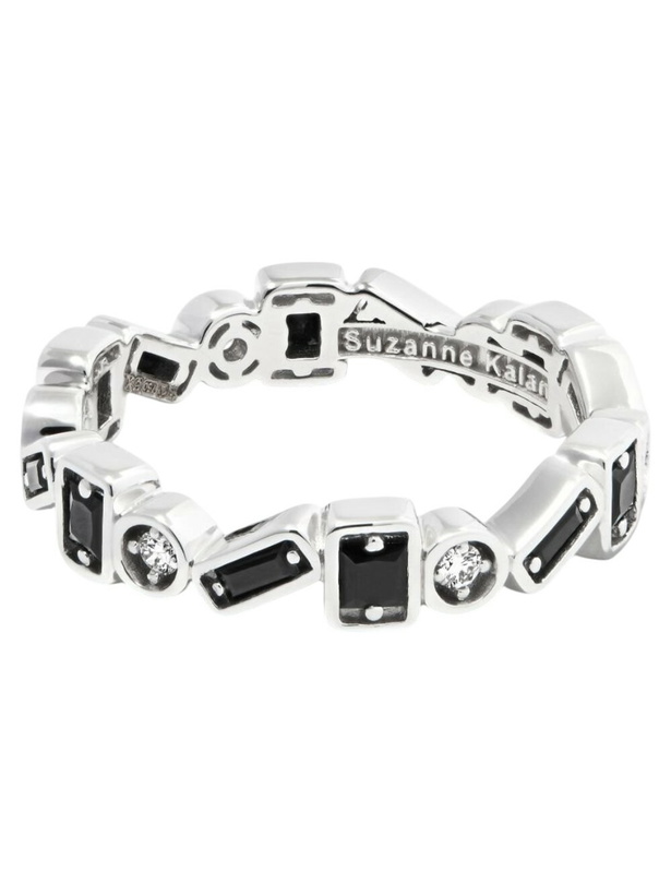 Photo: Suzanne Kalan 18kt White Gold Inlay Zigzag Sapphire Eternity Band Ring