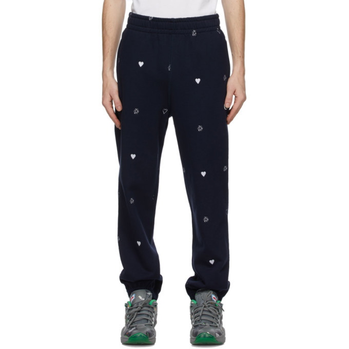 Photo: Billionaire Boys Club Navy Heart and Mind Monogram Sweatpants