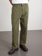 Neighborhood - Straight-Leg Double-Knee Cotton-Canvas Trousers - Green