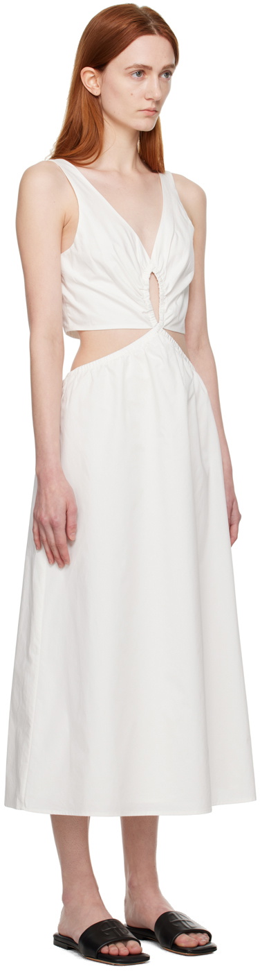 ANINE BING White Dione Midi Dress ANINE BING