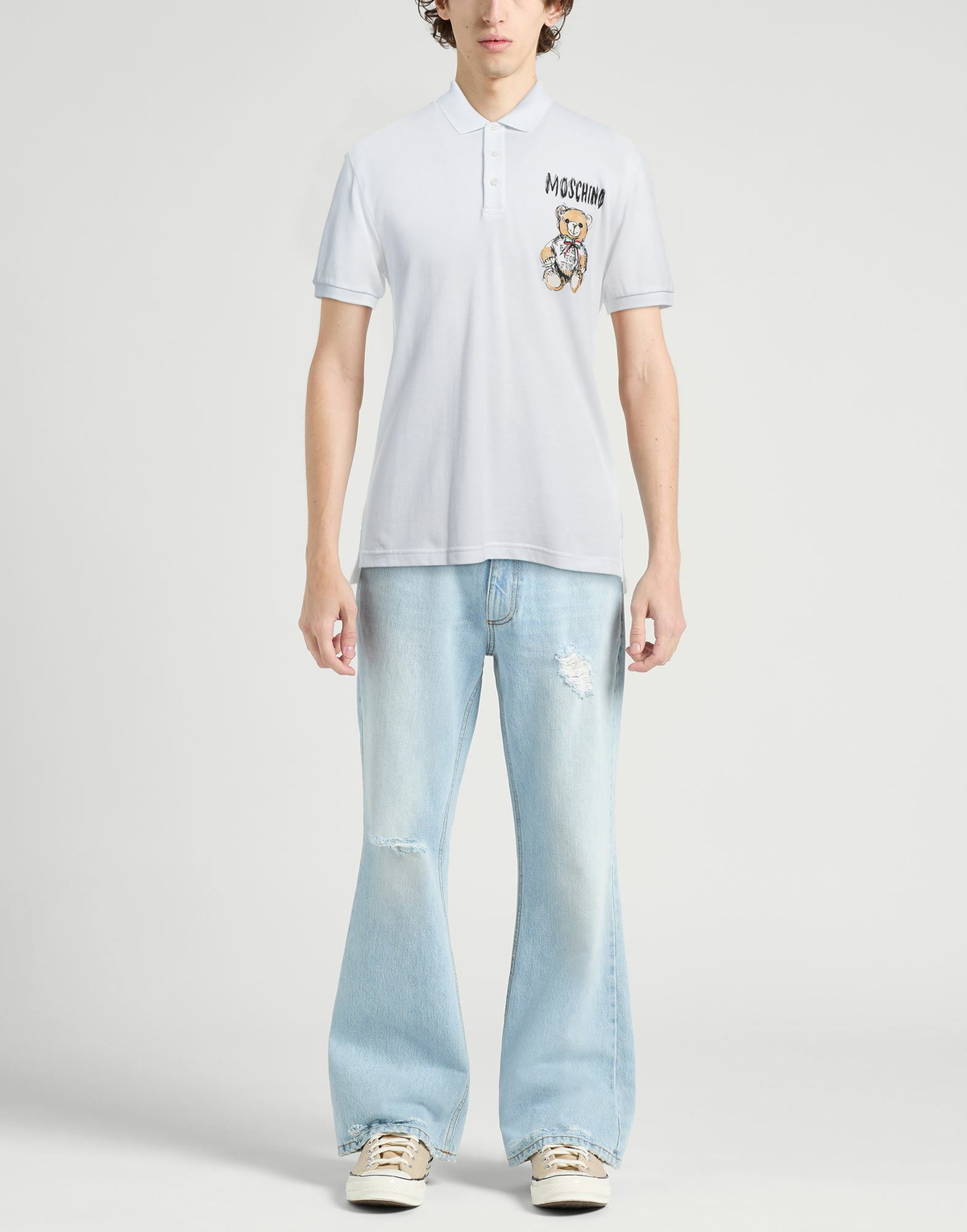 Moschino Mens Polo shirt in White