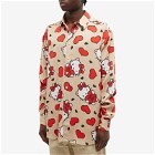 Soulland x Hello Kitty Damon Heart Shirt in Beige Aop