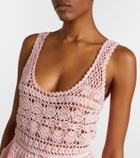 Anna Kosturova Marianne crochet peplum cotton top