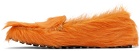 Marni Orange Calf-Hair Moc Loafers