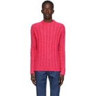 MSGM Pink Mohair Crewneck Sweater