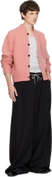 Dries Van Noten Pink Wool & Cashmere Cardigan