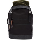 Diesel Black and Khaki F-Urbhanity II Backpack