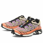 Salomon Women's XT-6 Sneaker in Black/Almond Cream/Dragon Fire