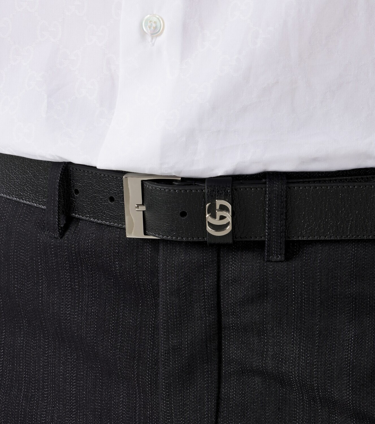 Gucci GG leather belt