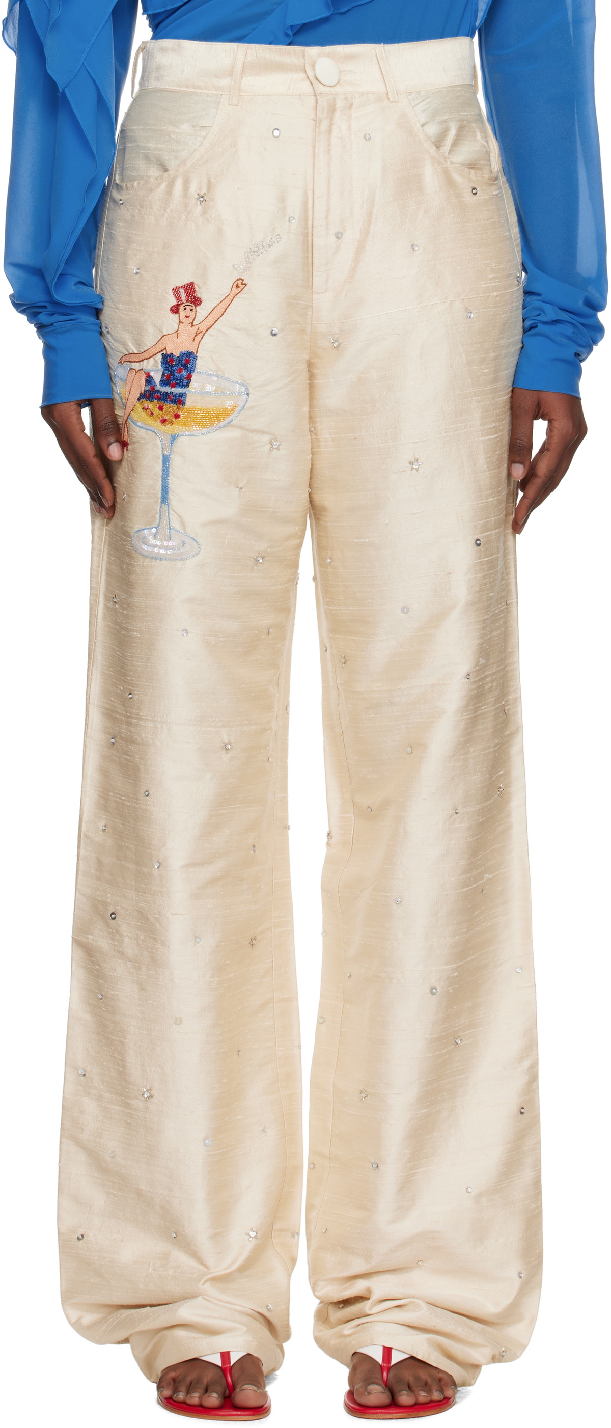 Caro Editions Off-White Annika Clown Trousers Caro Editions