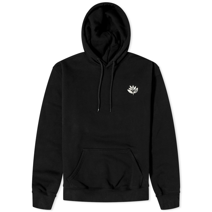 Photo: Magenta Men's Corduroy Plant Hoodie in Black