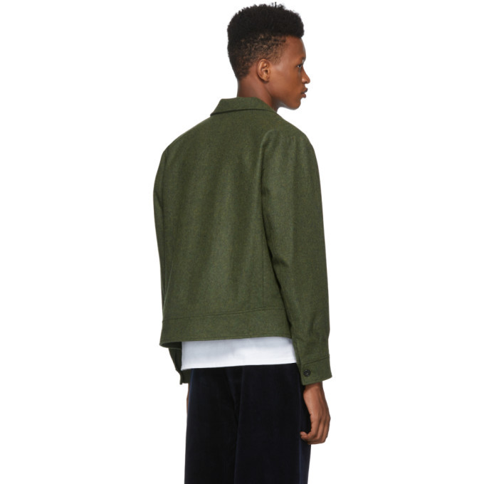 Noah NYC Green Wool Eisenhower Jacket