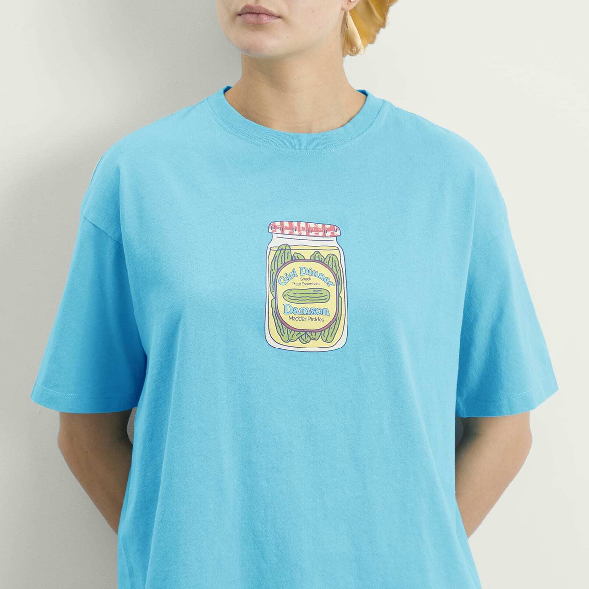 Damson Madder Women's Snack Plate Graphic T-Shirt in Blue