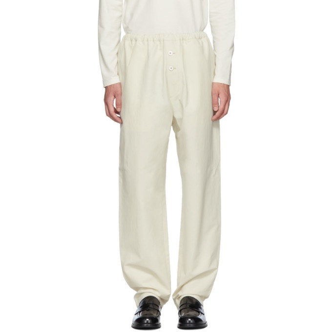 Photo: Jil Sander White Pull-Up Trousers
