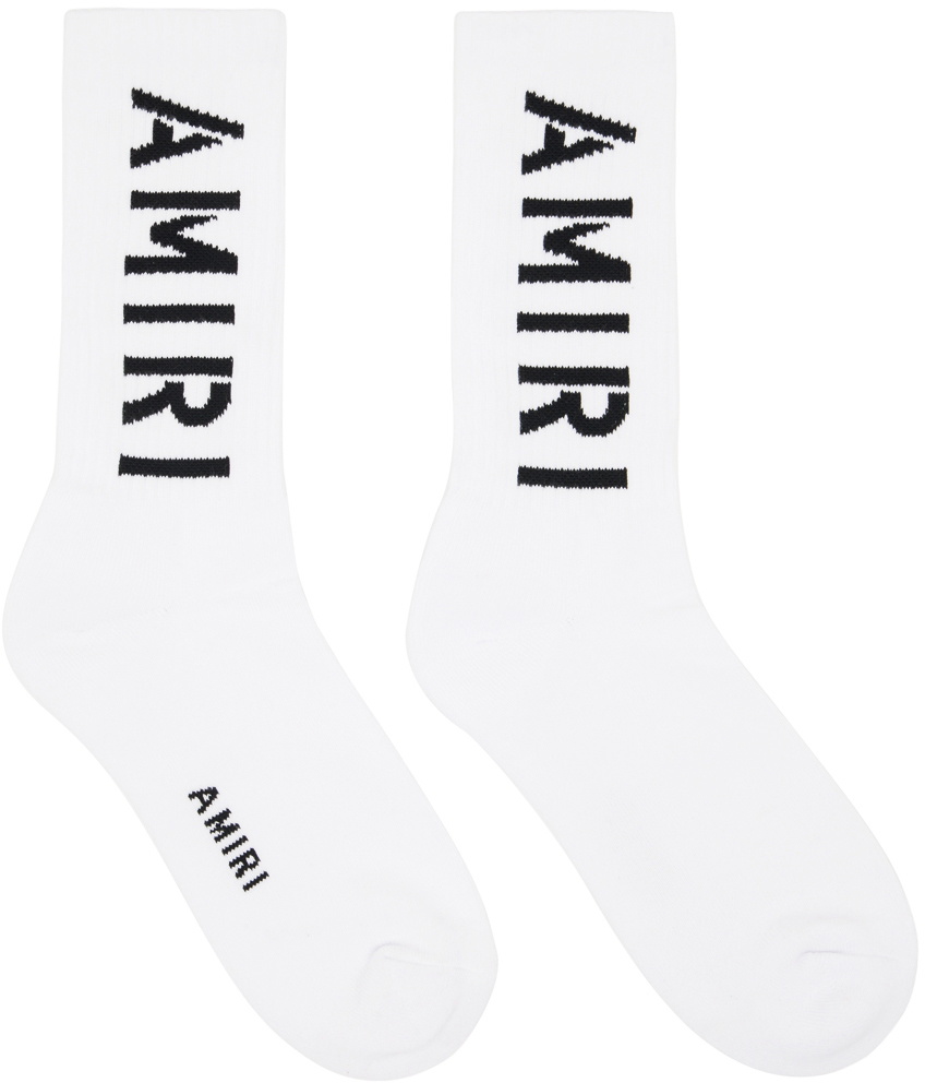 AMIRI White & Black Stencil Socks Amiri
