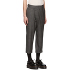 R13 Grey Check Cross Over Trousers