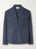 Folk - Lunar Linen and Cotton-Blend Blazer - Blue
