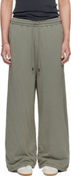 LU'U DAN Gray Wadded Bontans Sweatpants