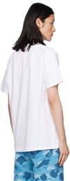 BAPE White Honeycomb Camo College T-Shirt