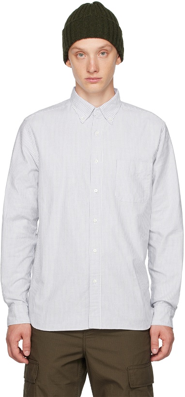 Photo: BEAMS PLUS Blue & White Striped Shirt