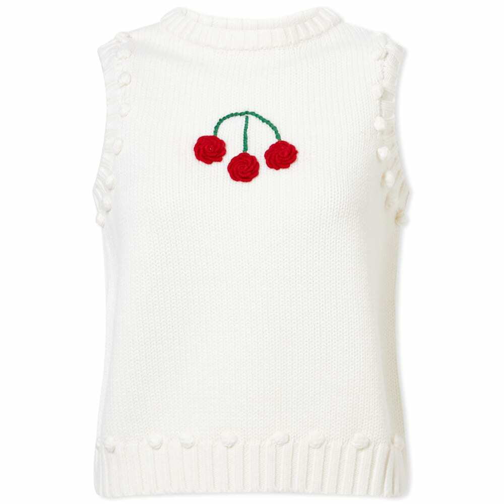 Shrimps Women's Cherry Knit Vest in Cream