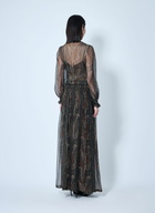 Saint Laurent Lavallière Paisley Silk Crepon Maxi Dress