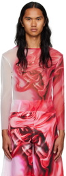 Gerrit Jacob Pink Printed Long Sleeve T-Shirt