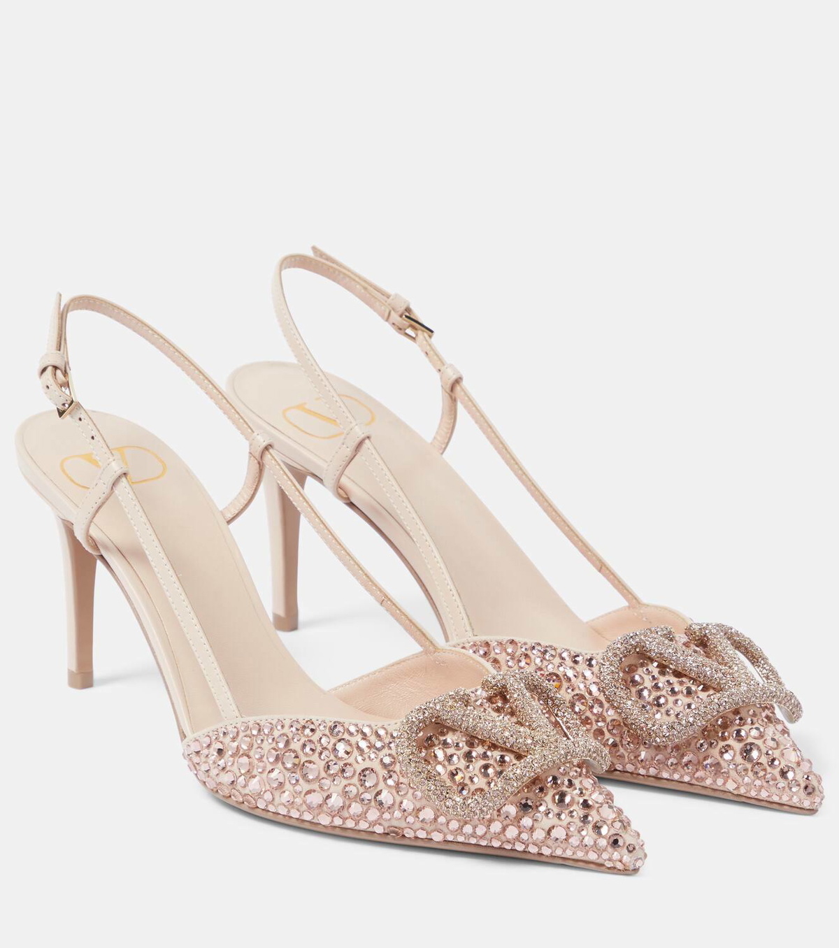 Valentino Garavani VLogo Signature embellished slingback