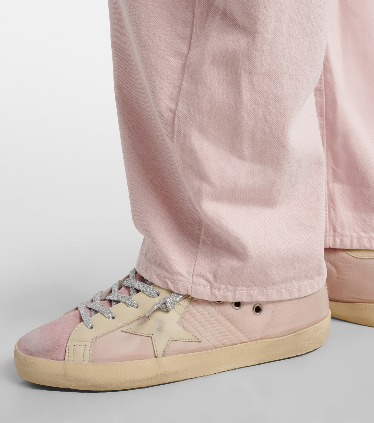 Golden Goose Super-Star suede-trimmed sneakers