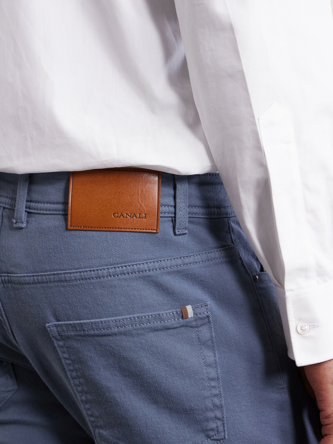 Canali - Straight-Leg Garment-Dyed Stretch Jeans - Blue