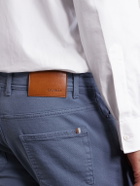 Canali - Straight-Leg Garment-Dyed Stretch Jeans - Blue