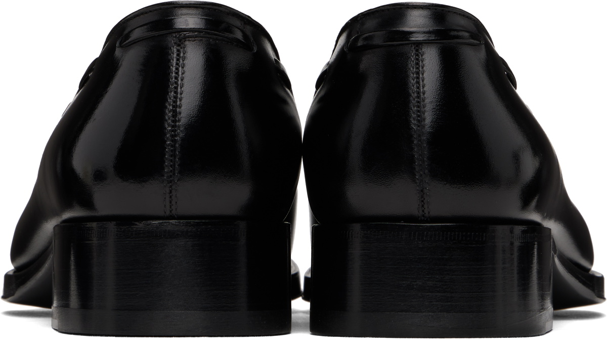 TOM FORD Black Burnished Leather Edgar Tassel Loafers TOM FORD