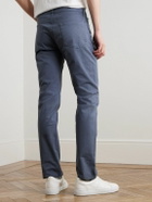 Sid Mashburn - Straight-Leg Cotton-Blend Twill Trousers - Blue