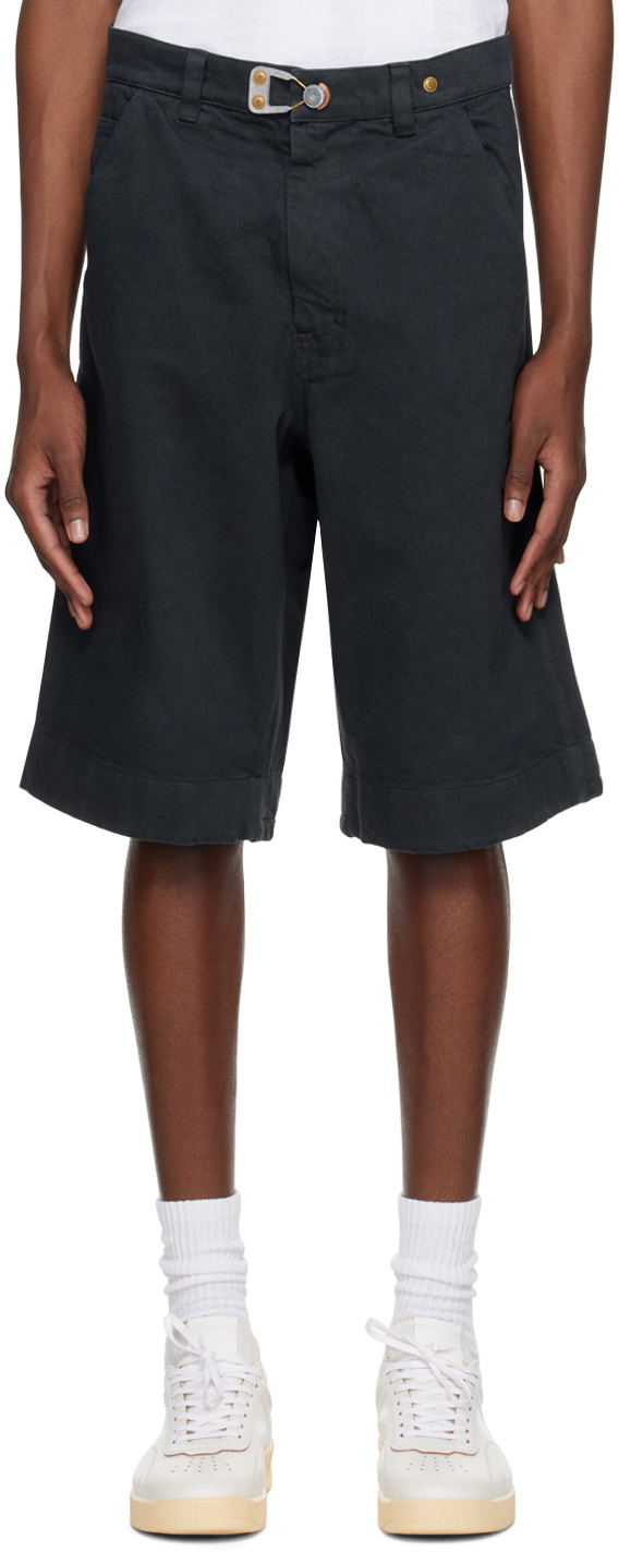 Objects IV Life Gray Garment-Dyed Shorts