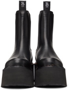 R13 Black Double Stacked Chelsea Boots