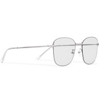 Balenciaga - Square-Frame Nylon Mirrored Sunglasses - Silver