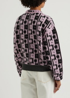 Meryll Rogge Maze-intarsia Wool Jumper Black