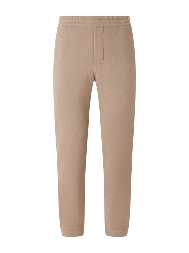 Photo: Zegna - Straight-Leg Honeycomb-Knit Cotton, Wool and Silk-Blend Sweatpants - Brown