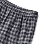 Balenciaga - Wide-Leg Checked Cotton Drawstring Trousers - Men - Gray