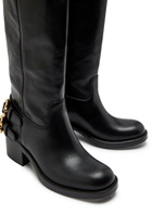 Chloe New Bikers 70 Leather Knee-high Boots Black