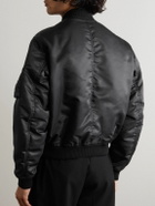 TOM FORD - Leather-Trimmed Shell Bomber Jacket - Black