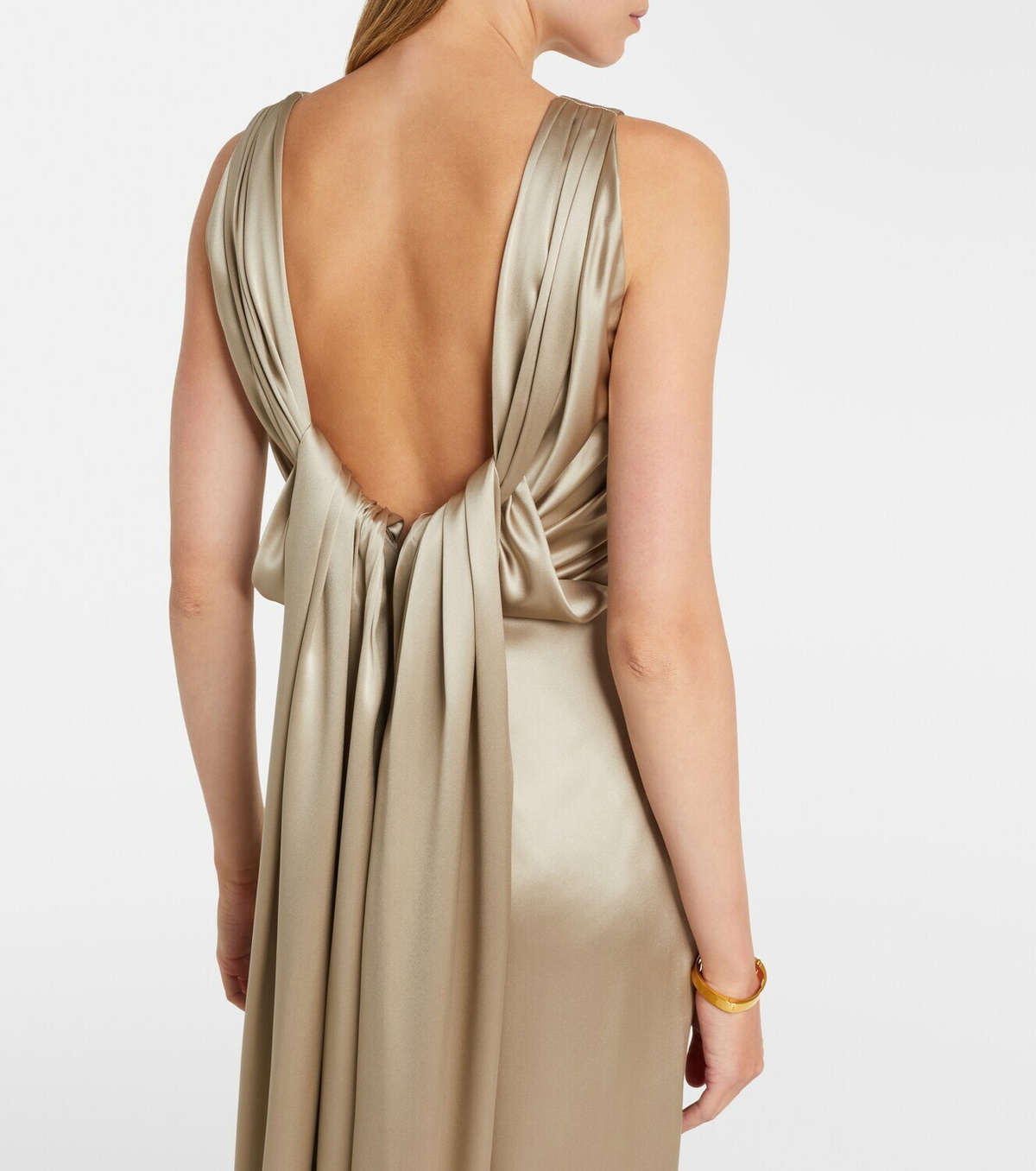 Max Mara Azoto silk satin maxi dress