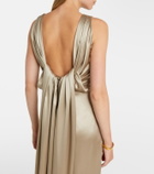 Max Mara Azoto silk satin maxi dress